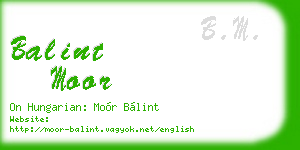 balint moor business card